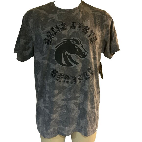 NWT Boise State University Broncos BSU Colosseum Gray Camo SS Tee Shirt Men's L - Picture 1 of 7